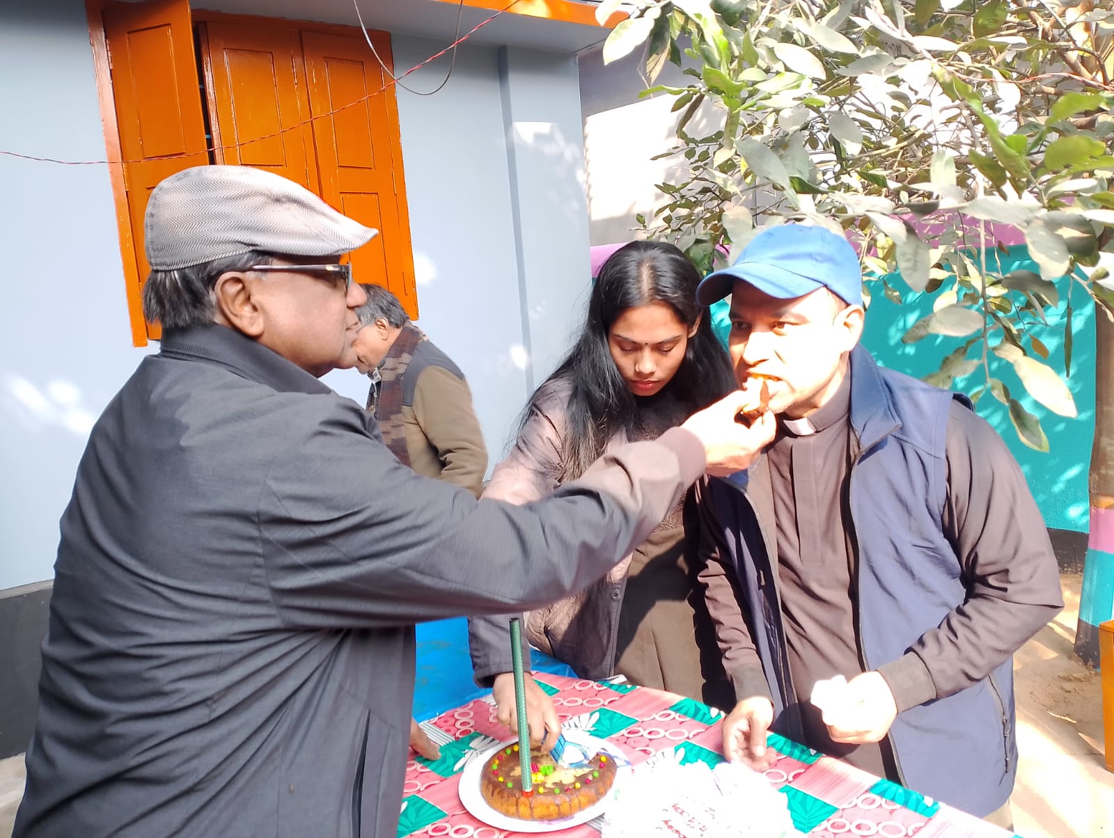 Birthday Celebration Fr. Komol Khan at Home (4)